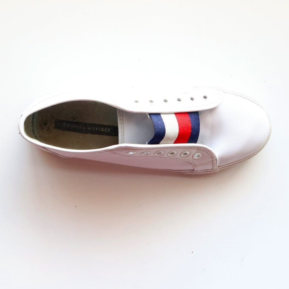 Tommy Hilfiger Anni White Red Blue Slip-on Sneakers Size 7 - Picture 9 of 16